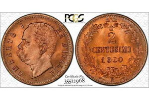 �C�^���A�A�E���x���g1�� 2�Z���e�V���X 1900 R - PCGS MS 66 RB �g�b�v�|�b�v (SL)�A��