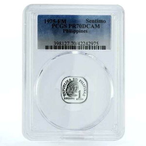�t�B���s�� 1�Z���`�� �}�N�^�� ���[���[ ���v���v PR70 PCGS �A���~�j�E���R�C�� 1975�N