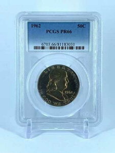 PR66 1962 PCGS �O���[�f�b�h �t�����N���� 90% �V���o�[ �n�[�t�_���[ �v���[�t�R�C�� �����X�^�[�g�[��