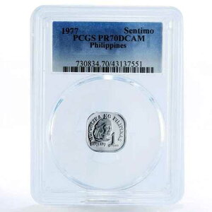 �t�B���s�� 1�Z���`�� �}�N�^�� ���[���[ ���v���v PR70 PCGS �A���~�j�E���R�C�� 1977�N