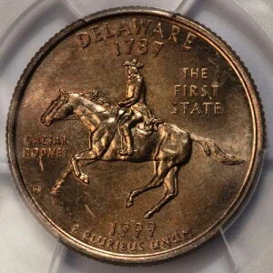 1999 D PCGS MS65 �s�K�؂ɏĂ��Ȃ܂����v�����V�F�b�g �f���E�F�A �N�H�[�^�[ �~���g�G���[ ���I