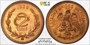 1939�N Mo PCGS MS65 RD | ���L�V�R - 2C 2�Z���^�{�d�� #43085A