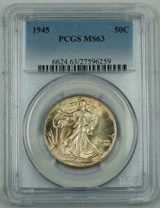1945�N�E�H�[�L���O�E���o�e�B�E�V���o�[�E�n�[�t�h���APCGS MS-63�A�y���g�[���A�V�i�z���_�[
