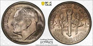1952-S ���[�Y�x���g �_�C�� 10�Z���g PCGS MS67FB �g�[��