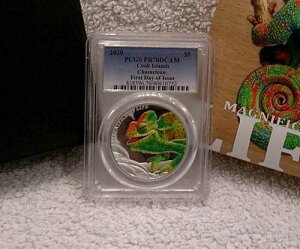 2020�N �N�b�N���� �}�O�j�t�B�Z���g���C�t �J�����I�� 1�I���X �V���o�[ PCGS PR70 DCAM �{�b�N�X&COA