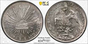 1895�N�� Go RS 8 ���A ���L�V�R KM#377.8 Go78 PCGS�uUNC DETAILS�v�N���[�j���O�ς� #45481250