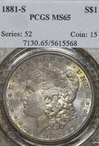 1881-S $1 PCGS MS65 �����K����� �T���t�����V�X�R - �g�[������!