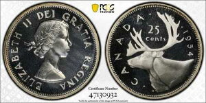 �J�i�_ 1954�N 25�Z���g PCGS PL67 - �P������ - �V�~��v�����g�Ȃ�