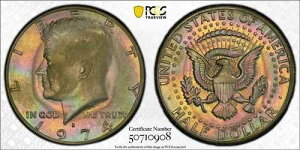 MS66 1974-D 50�Z���g �P�l�f�B �n�[�t�_���[�APCGS �g�D���[�r���[ - ���C���{�[�G���x���[�v�g�[��