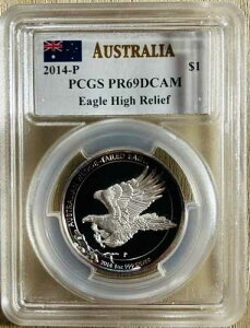 2014-P PCGS PR69DCAM�B�i1�j�I���X�B.999�V���o�[�C�[�O���n�C�����[�t�I�[�X�g�����A�BL-7025�B