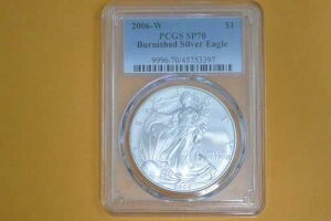 2006-W �o�[�j�b�V���h �A�����J�� �V���o�[ �C�[�O�� PCGS SP70