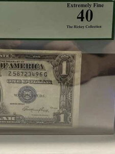 �Z���^�[�I�t�G���[ 1935E $1 �V���o�[ Fr.1614 ZG �u���b�N PCGS40 & �~�b�N�X���_�[ #23456789�I