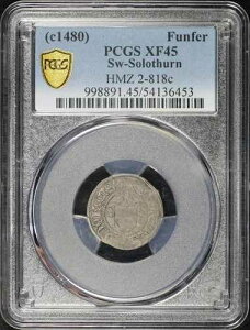 (c1480) �X�C�X �]���g�D���� �V���o�[ �t�����t�@�[ HMZ 2-818c PCGS XF-45
