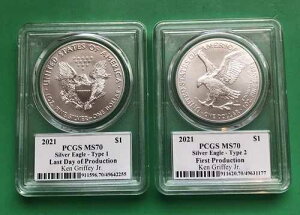 �Z�b�g2 �P���E�O���t�B�[�E�W���j�A �I�[�g 2021 �V���o�[�C�[�O�� PCGS/PSA MS70 ���X�g1&2 �t�@�[�X�g���W�F���h