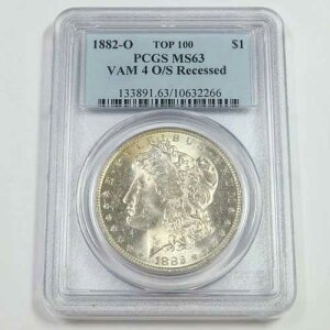 1882 O PCGS MS63 - TOP 100 VAM 4 O/S ���^ - �����K���E�_���[ 1�h�� �č��R�C�� #50593A