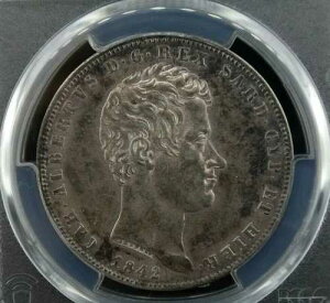 1842�N P 5 ���� �C�^���A �T���f�[�j�� �A���J�[ PCGS AU 53