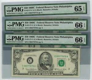 Fr. 2117-C $50 1969C �A�M������s�� 3 �A�� #DC-2644 65-66EPQ PMG