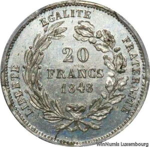 TT0211 ���A �g�b�v �|�b�v 20 �t���� �R���N�[�� �G�b�T�C �܂��� �J�e�� 1848 PCGS SP63-