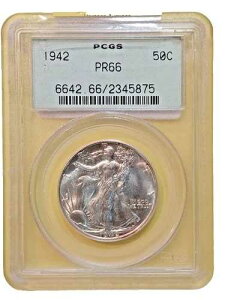1942�N �v���[�t �E�H�[�L���O ���o�e�B �n�[�t �_���[ PCGS PR66