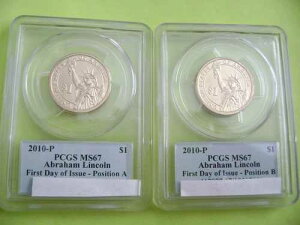 2010-P �G�C�u���n���E�����J�[�� PCGS MS67 FDI �|�W�V���� A&B �r�W�l�X�h�� 2���Z�b�g