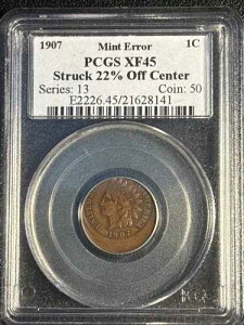 1907 1C �C���h�� PCGS XF-45 BN �~���g�G���[ ���S����22%�I�t