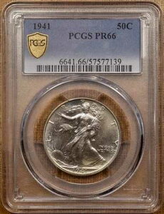 1941�N �E�H�[�L���O�E���o�e�B�E�n�[�t�_���[�iAW�Ȃ��v���[�t�j PCGS PR66 SWEET DavidKahnRareCoins