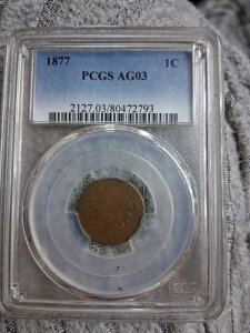 1877�N���C���f�B�A���w�b�h�y�j�[ PCGS�F�� AG03