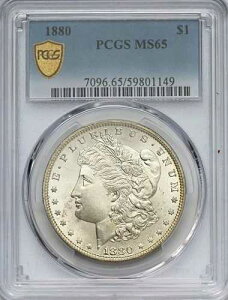 1880�N �����K����� 1�h�� ? PCGS MS65 ? �S�[���h�V�[���h ? �t�B���f���t�B�A������