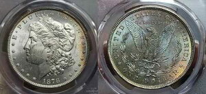 1878�N P 8 �e�[���t�F�U�[ ���[�K����� $1 -PCGS MS 63 ���o�[�X�g�[�j���O