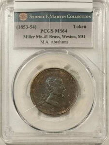 (1853-54) �~���[ MO-41 �^�J�A�E�F�X�g�� MO �g�[�N�� - PCGS MS-64