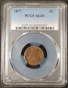 1877�N �C���f�B�A���w�b�h �Z���g PCGS AG03 2127.03/46295267 �󏭃R�C��