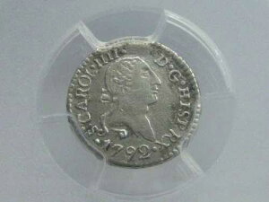 1792�N �T���e�B�A�S 1/4 ���A�� PCGS XF �`�� �`���[���Y4�� �X�y�C���A���n����