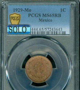 1929�N���L�V�RUN CENTAVO PCGS MS65 RB MAC SOLO �ō����O���[�h�B