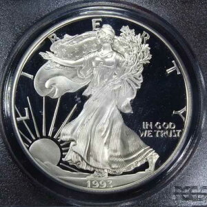 1993-P PCGS PR70DCAM �v���[�t �A�����J���V���o�[�C�[�O�� �ō��O���[�h ��������