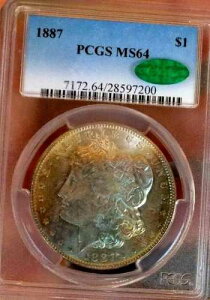 ���[�K�� �V���o�[�h�� 1887 PCGS MS 64++++++ CAC �����X�^�[ ���C���{�[ PL REV �V���b�L���O