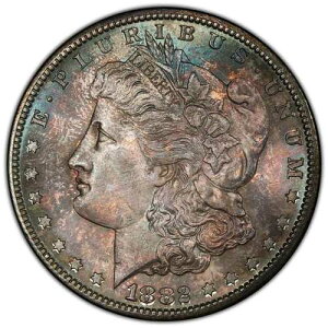 1882-S 1�h�� �����K���E�_���[ PCGS MS66 -- �f���炵���[�C�O���[�����u���[�g�[���̕��