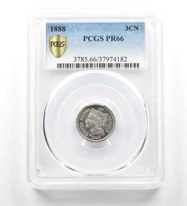 1888�N ���o�e�B�w�b�h 3�Z���g�j�b�P�� PR66 PCGS *1899