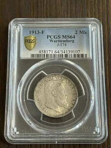 PCGS MS 64 1913-F 2�}�[�N�E�������e���x���N�E�L�[�E�f�[�g