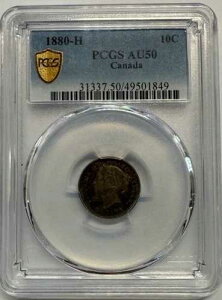 1880�N�J�i�_ 10�Z���g 10�Z���g - PCGS AU50 A2