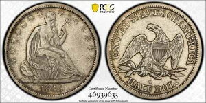 1845 O RPD WB-1 PCGS VF �ڍ� �V���o�[ �V�[�e�B���O ���o�e�B �n�[�t �h�� 50�Z���g US #42890A