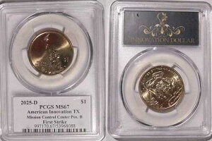 2025 D �e�L�T�X �~�b�V�����R���g���[�� �C�m�x�[�V���� 1�h�� PCGS MS67 �|�W�V����B �t�@�[�X�g�X�g���C�N