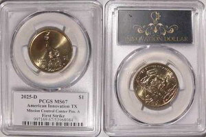 2025 D �e�L�T�X �~�b�V�����R���g���[�� �C�m�x�[�V���� 1�h�� PCGS MS67 �|�W�e�B�u A �t�@�[�X�g�X�g���C�N