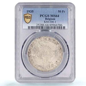 �x���M�[ 50�t���� �u�����b�Z�������S�� KM-106.1 MS64 PCGS ��� 1935�N