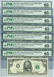 Fr. 2114-C $50 1969�N�A�M������s�� 7�A��EPQ PMG DC-2161
