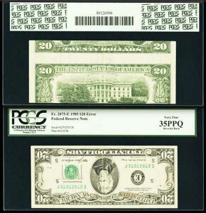 1985�N PCGS VF35 PPQ ���]���^�C�v2 20�h�� ? �󏭊z�� ? 20�h��