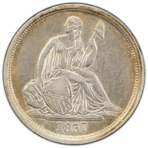 1837�N 10�Z���g ���[�W�f�C�g PCGS AU50 �V�[�e�B���O���o�e�B�_�C�� 372724