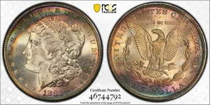 1882�NS PCGS/MS64/CAC �����X�^�[�g�[���V���o�[�h��