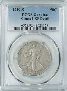 1919�N S �E�H�[�L���O�E���o�e�B �n�[�t�h�� 50�Z���g PCGS ���K�i XF �G�N�X�g���t�@�C���f�B�e�[�� (158)