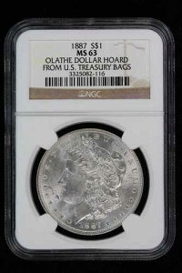 1887�N�����K���E�_���[ NGC MS-63 �I���C�T�E�_���[ �č������ȃo�b�O 3NM0 ���