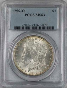 1902-O �����K�� �V���o�[ �_���[ 1�h�� �R�C�� PCGS MS-63 ���C�g�g�[�� (BR-25 J)